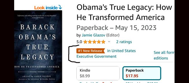 #1 New Amazon Release: Glazov’s Book on Obama’s Legacy